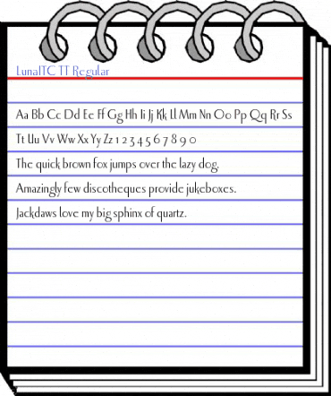LunaITC TT Regular Font