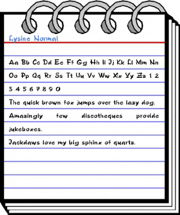 Lysine Normal Font