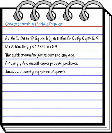 Create Something Today Regular Font