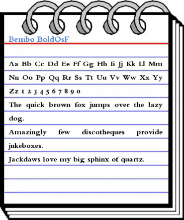 Bembo BoldOsF Font