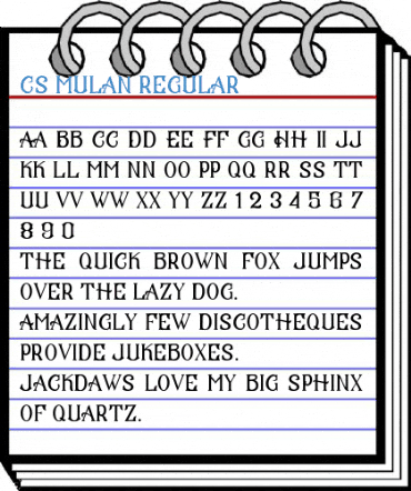 CS Mulan Regular Font