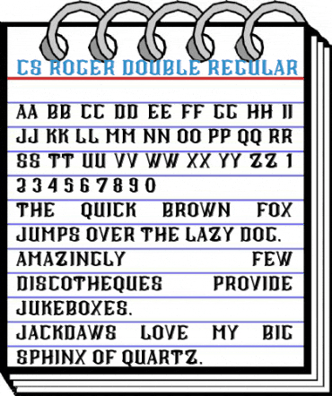 CS Roger Double Regular Font