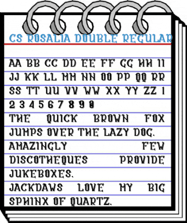 CS Rosalia Double Regular Font