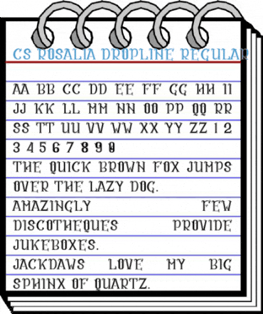 CS Rosalia Dropline Regular Font