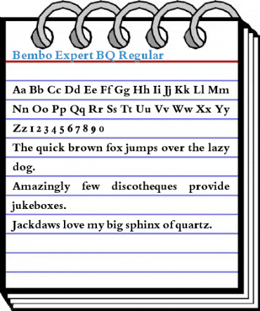 Bembo Expert BQ Regular Font