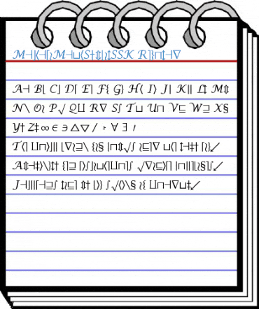 MachadoMathSymbolSSK Regular Font