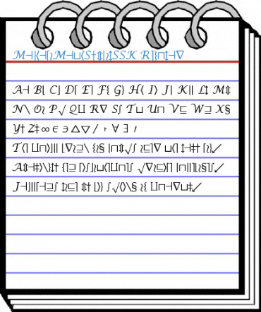 MachadoMathSymbolSSK Regular Font