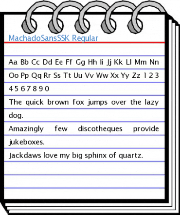 MachadoSansSSK Regular Font