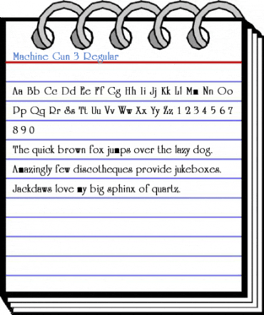 Machine Gun 3 Regular Font