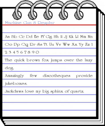 Machine Gun 8 Regular Font
