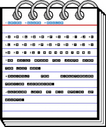 Curved Square Regular Font