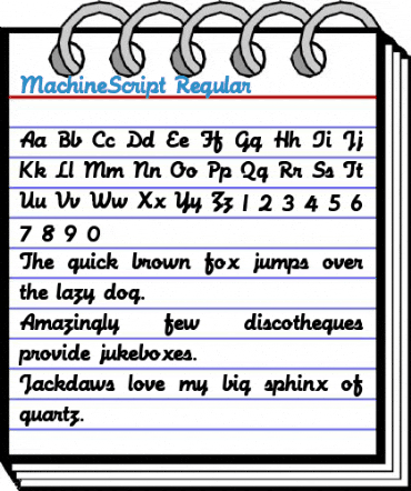 MachineScript Regular Font