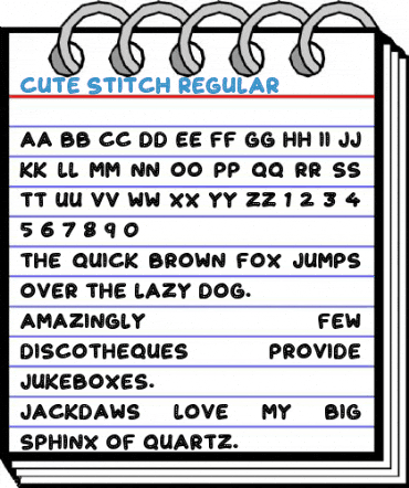 Cute Stitch Regular Font