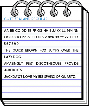 Cute Zealand Regular Font