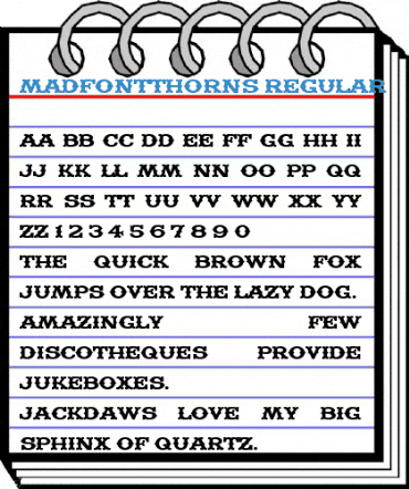 MadfontThorns Regular Font