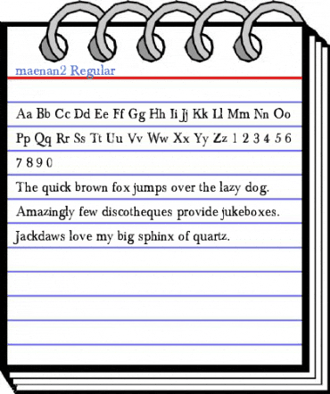 maenan2 Regular Font