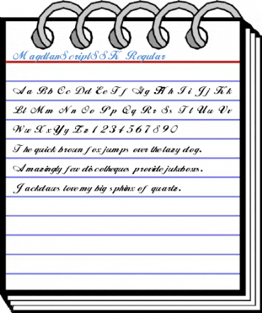 MagellanScriptSSK Regular Font