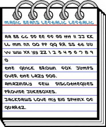 Magic Beans Leftalic Leftalic Font