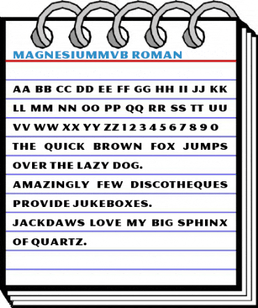 MagnesiumMVB Roman Font