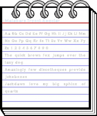 Malabars Tryout Regular Font