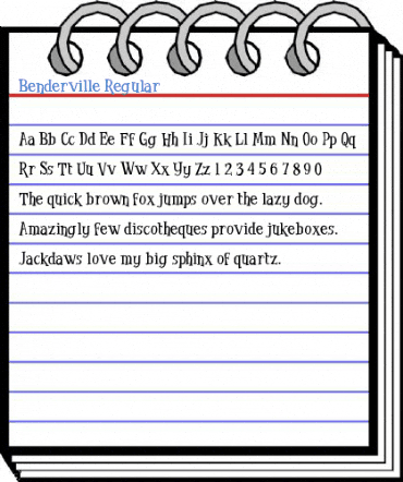 Benderville Regular Font