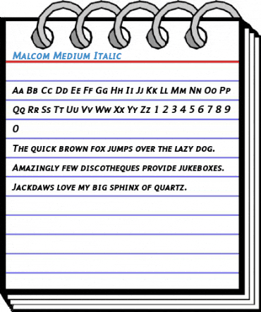 Malcom Medium Italic Font