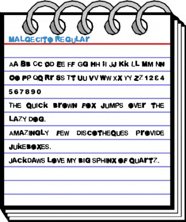 Malgecito Regular Font