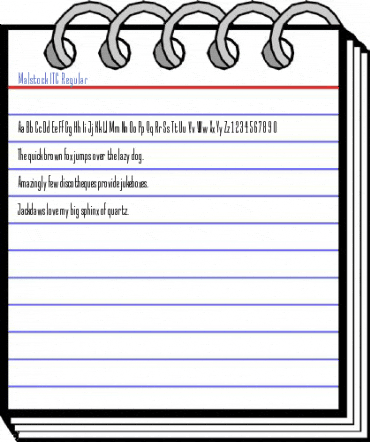 Malstock ITC Regular Font