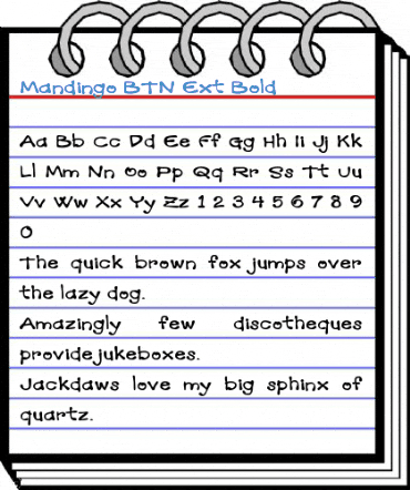 Mandingo BTN Ext Bold Font