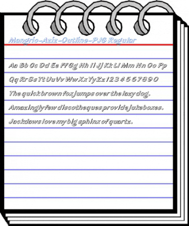 Mangrio-Aziz-Outline-PJG Regular Font