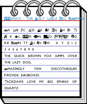 Manics - The Holy Bible Gill Sans Font