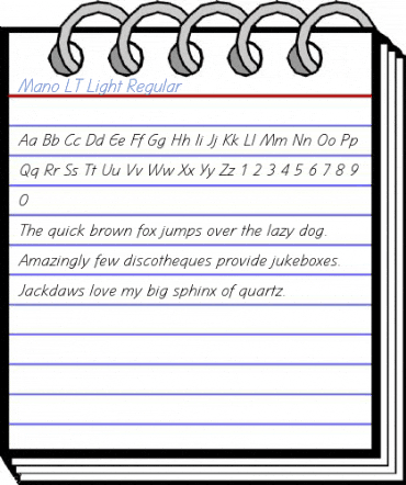 Mano LT Light Regular Font