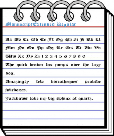 ManuscriptExtended Regular Font