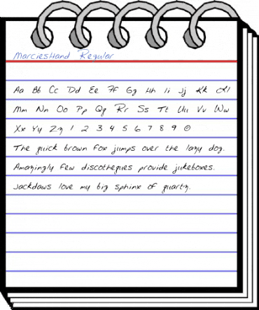 MarciesHand Regular Font