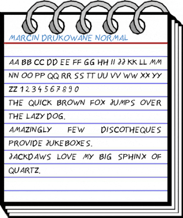 Marcin drukowane Normal Font