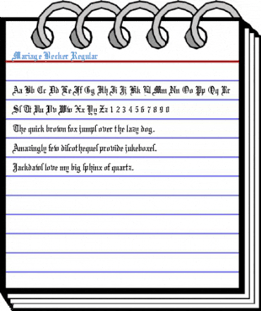 Mariage Becker Regular Font