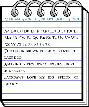 Mariam Becker Discaps Light Regular Font