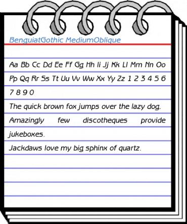 BenguiatGothic MediumOblique Font