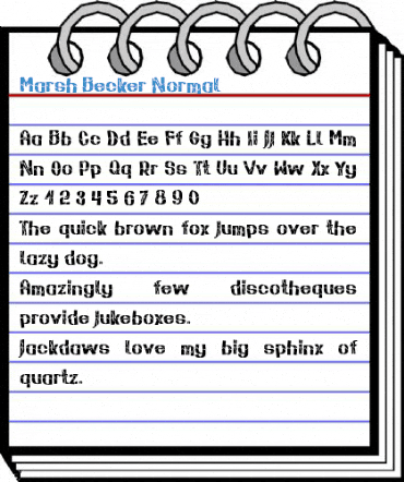 Marsh Becker Normal Font