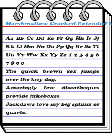 Marshmallow Cracked-Extended Font