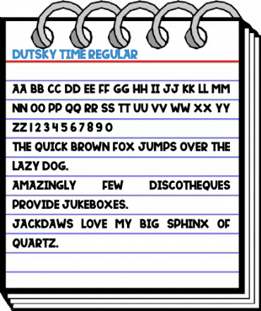 DUTSKY TIME Regular Font