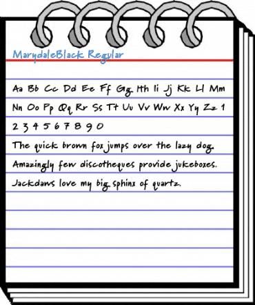 MarydaleBlack Regular Font