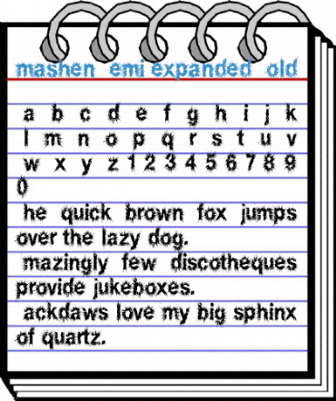 mashen Semi-expanded Bold Font