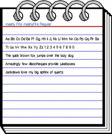 mashy Fire mashyFire Regular Font