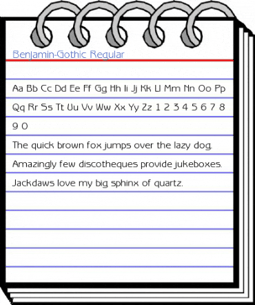 Benjamin-Gothic Regular Font