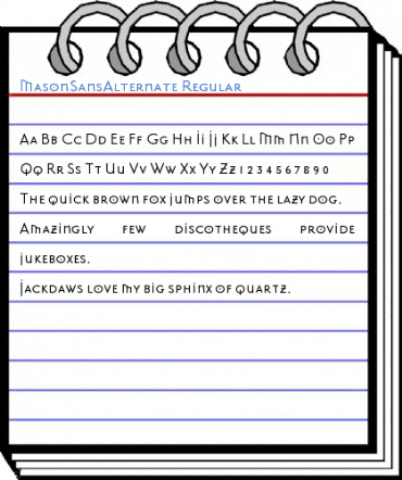 MasonSansAlternate Regular Font