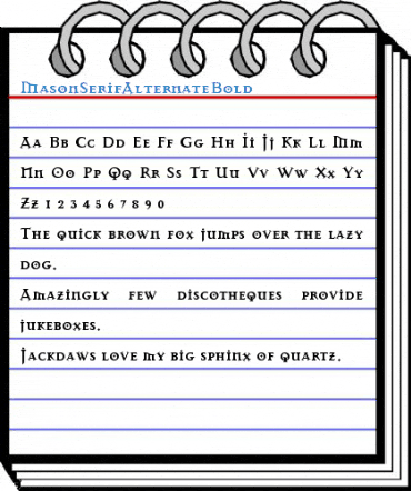 MasonSerifAlternateBold  Font