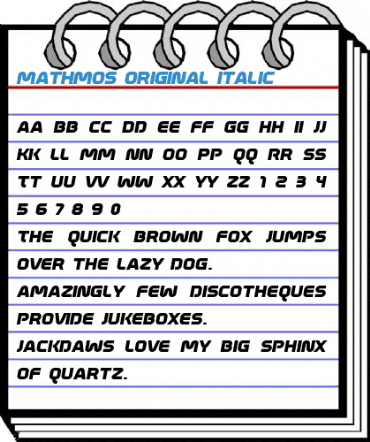 Mathmos Original Font