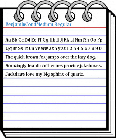 BenjaminCondMedium Regular Font