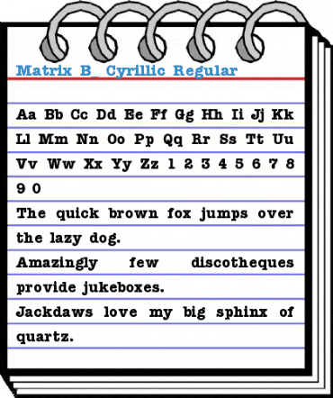Matrix B_ Cyrillic Regular Font